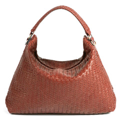 Handmade Woven Original Leather Bag-Tan Brown