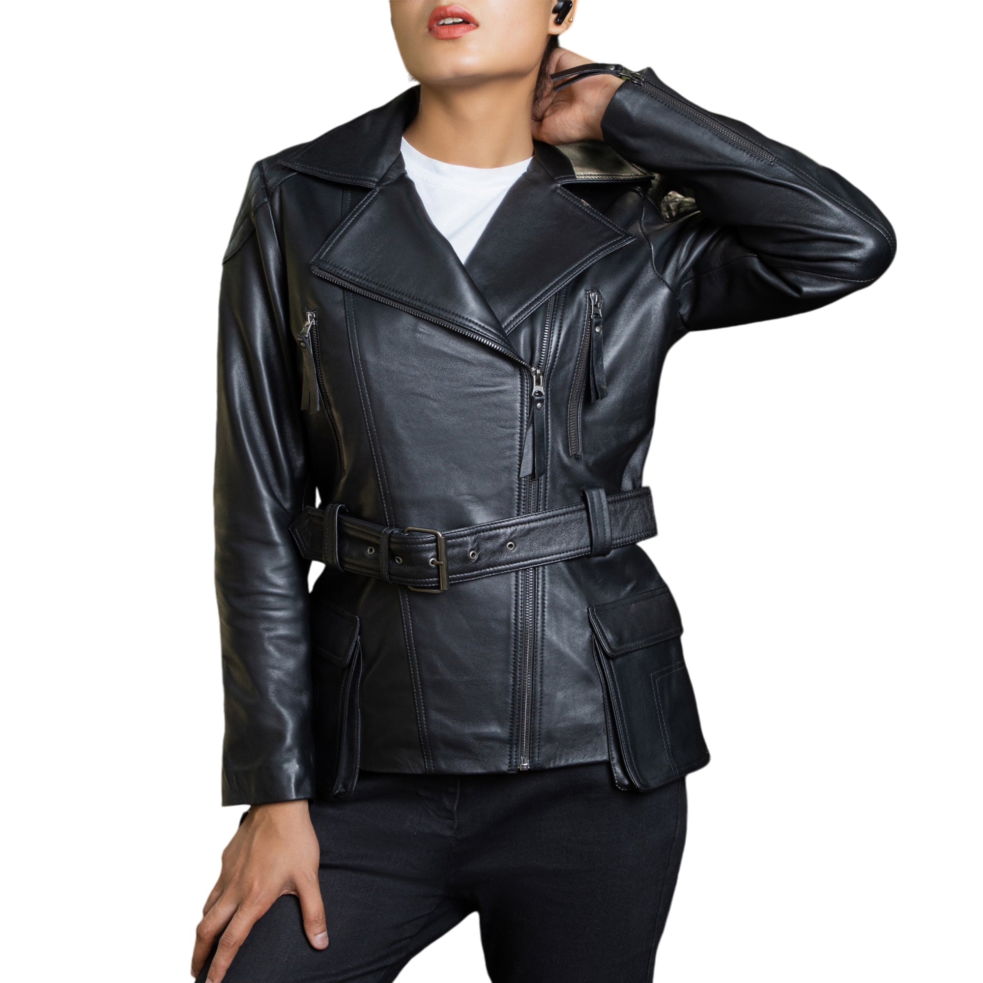 Womens Tailored Stitch Leather Jacket