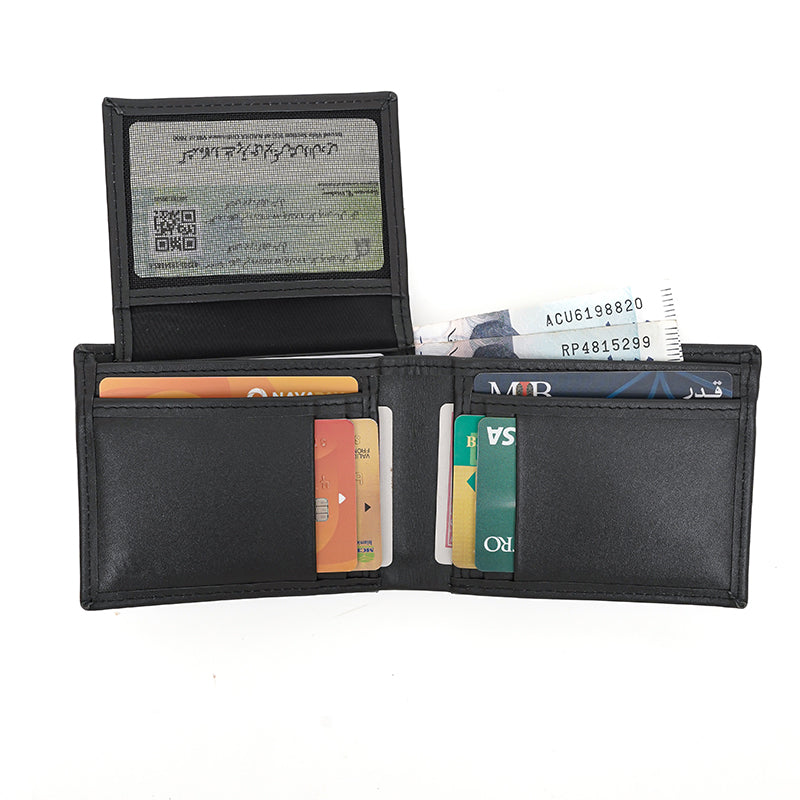 Bi-fold Men's Wallet With detachable I.D/card Holder.