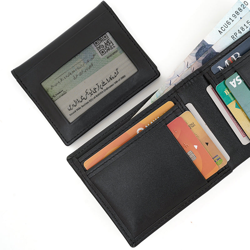 Bi-fold Men's Wallet With detachable I.D/card Holder.