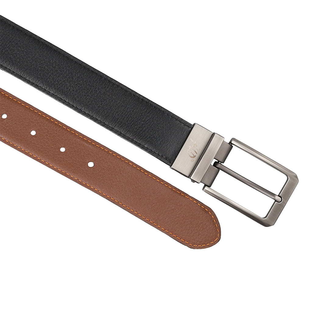 Bellford Natural Milled  Double Side Reversible Genuine Leather Belt