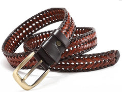 Stylish Braided Men's Leather Belt-Retro