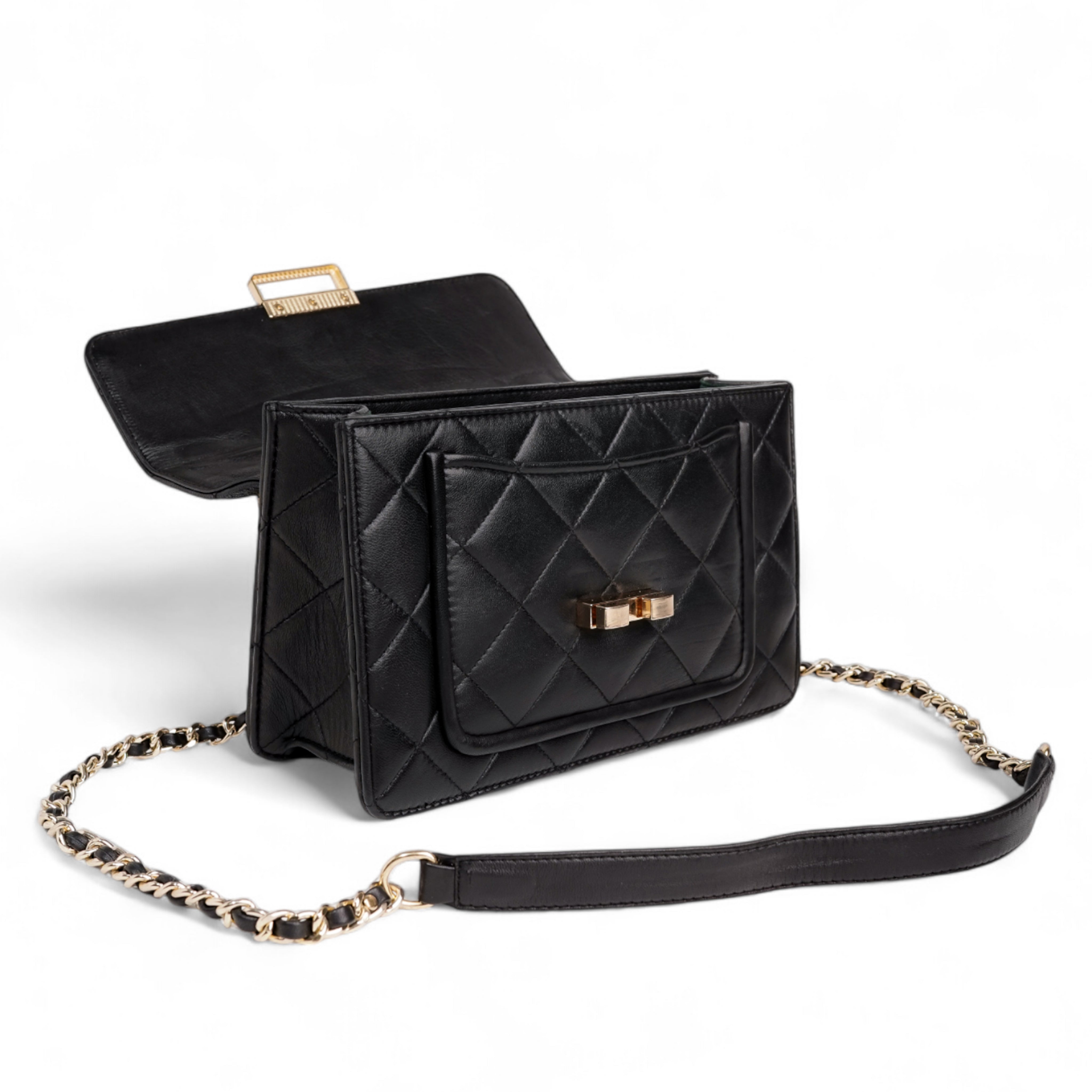 Flora Quilted Crossbody Leather Bag