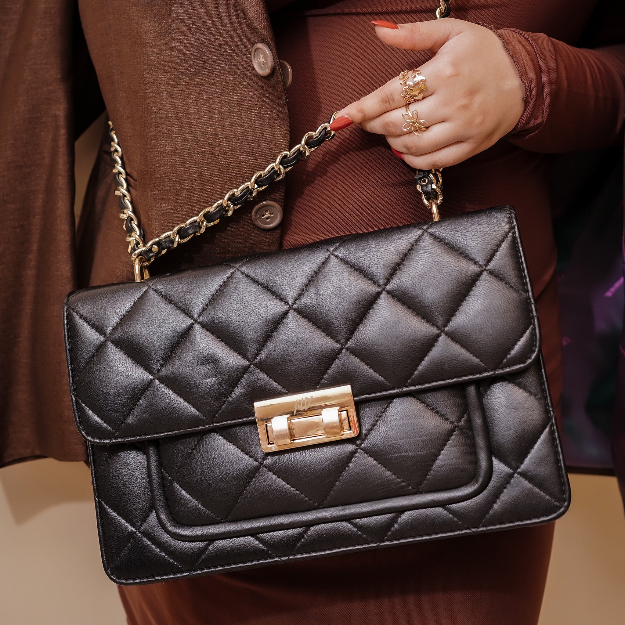 Flora Quilted Crossbody Leather Bag