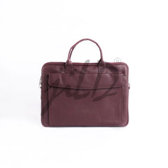 Parker Slim Leather Laptop Bag-Burgundy