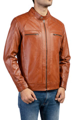 Mens Vintage Handwaxed Leather Jacket