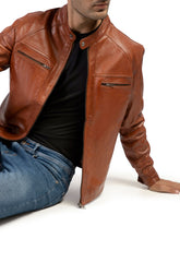 Mens Vintage Handwaxed Leather Jacket