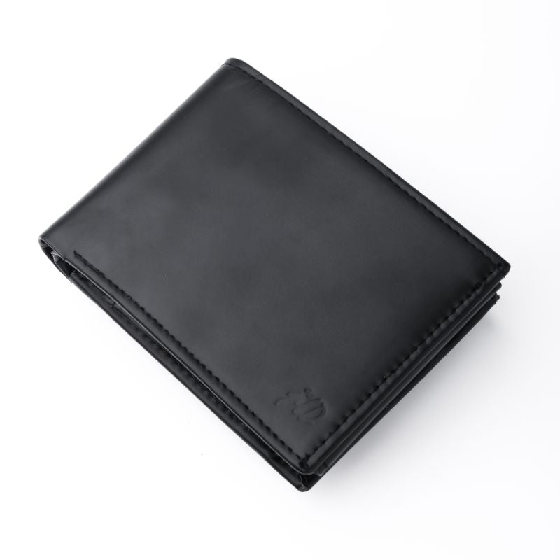 Minimalist Mens Leather Bi-Fold Wallet