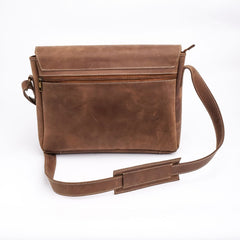 Jild Classic Satchel Vintage Leather Messenger Bag (Vintage Brown)