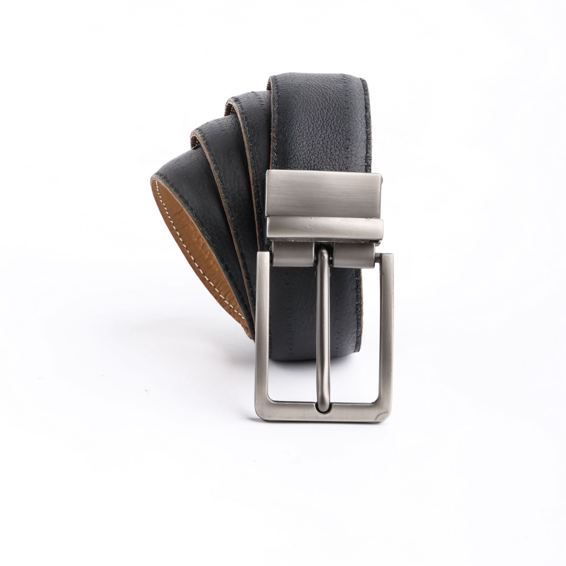 Reversible Belt - Tan-Dark Brown - Smooth Leather