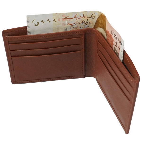 Ultra Slim Bi-fold Natural Butter Soft Cow Leather Mens Wallet