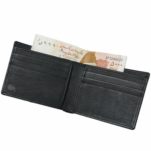 Ultra Slim Bi-fold Natural Butter Soft Cow Leather Mens Wallet