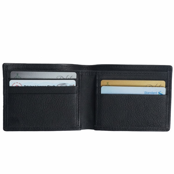 Ultra Slim Bi-fold Natural Butter Soft Cow Leather Mens Wallet