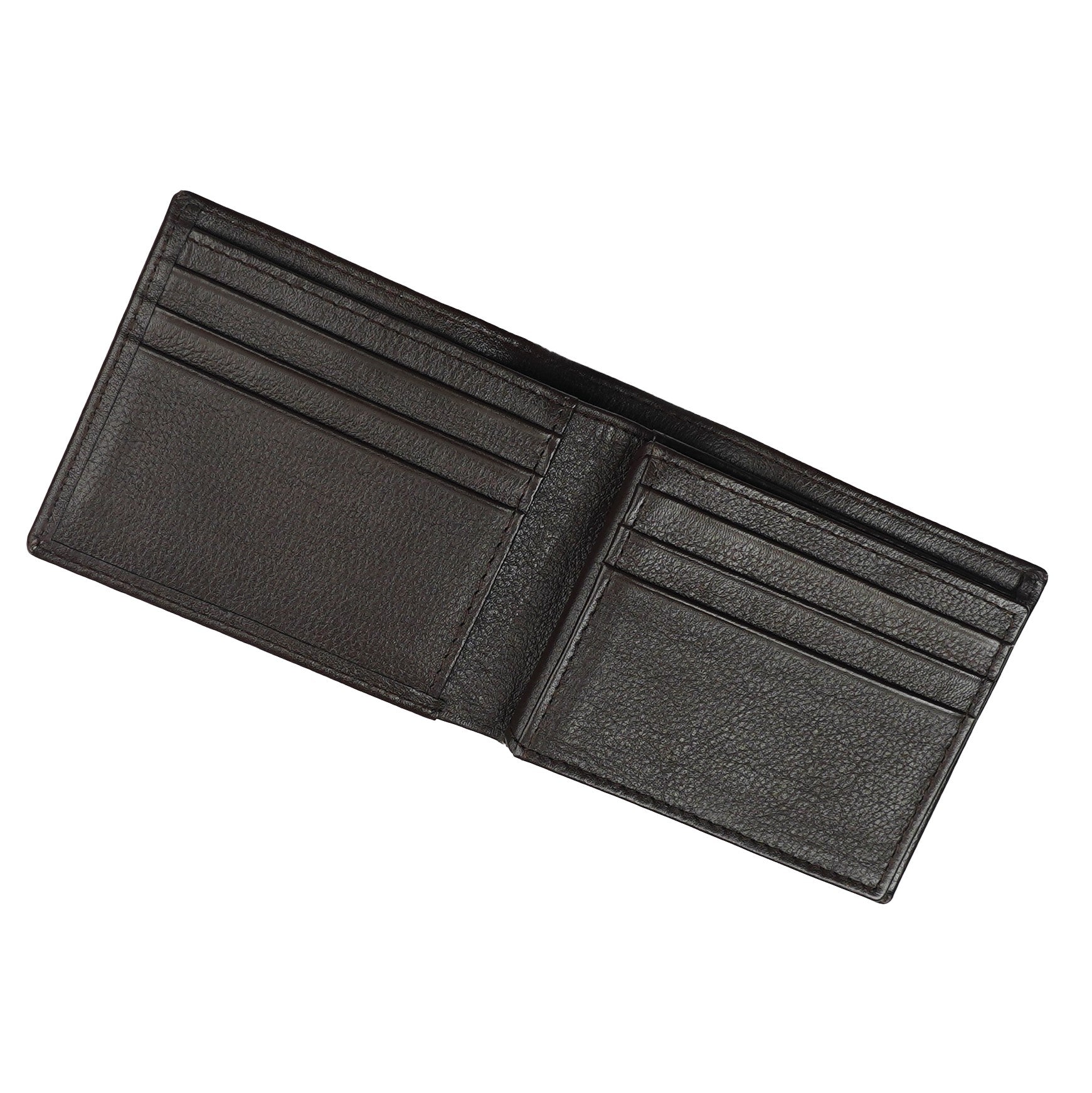 Ultra Slim Bi-fold Natural Butter Soft Cow Leather Mens Wallet